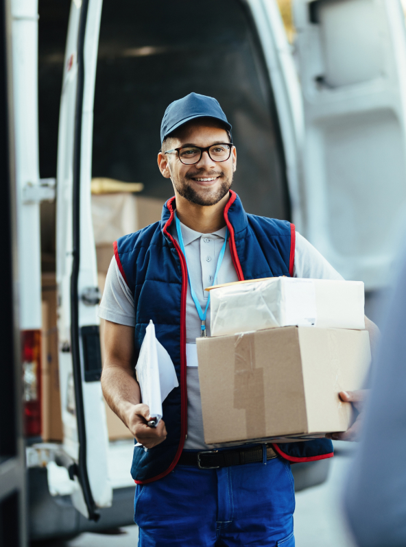 Worker Holding Shipments